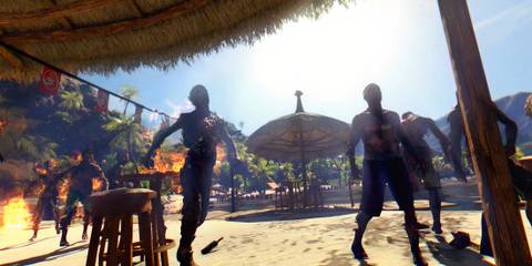 Zombies shuffling in Dead Island