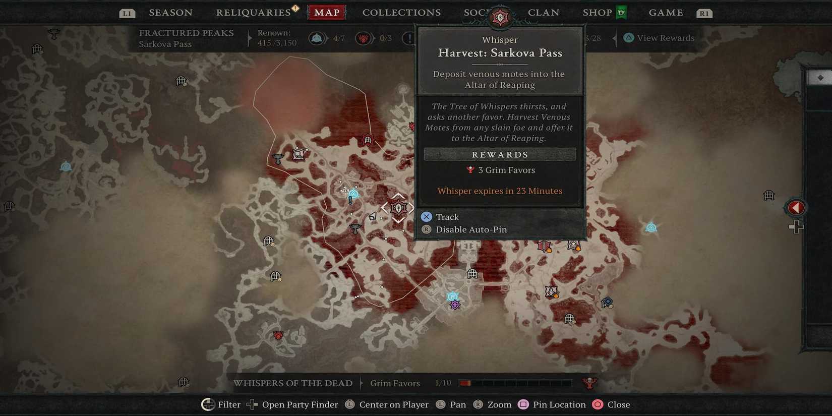 A Grim Favor Task on the Map 