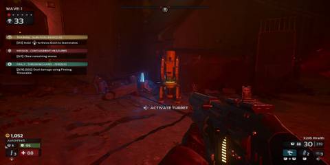 The Prompt To Actviate a Turret 