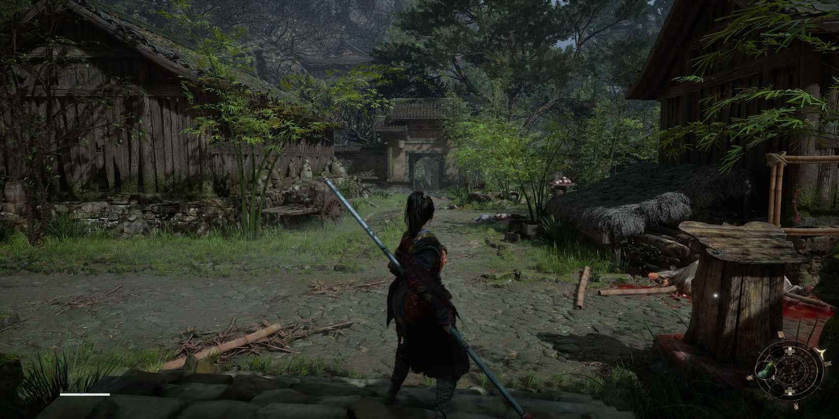 The Player Facing The Opened Door From The Shrine 