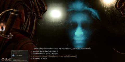 Wyll Talking to the Ornate Door 