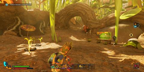 The Player Charging up a Dash Strike 