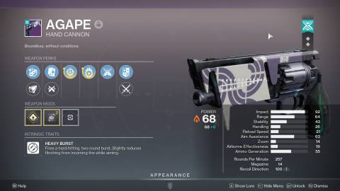 Destiny 2 Agape HC