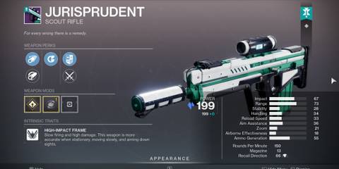 Jurisprudent Stats Destiny 2
