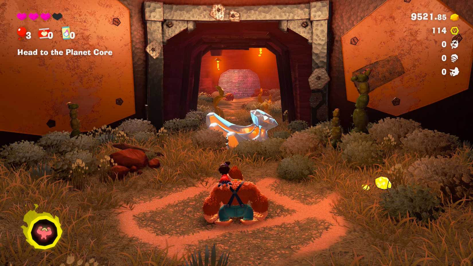 Donkey Kong Bananza_Tumbled into the Canyon Layer