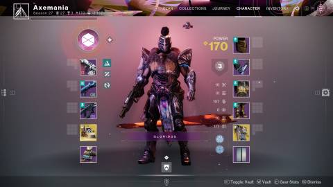 Destiny 2 Weapons and Grenade armor set