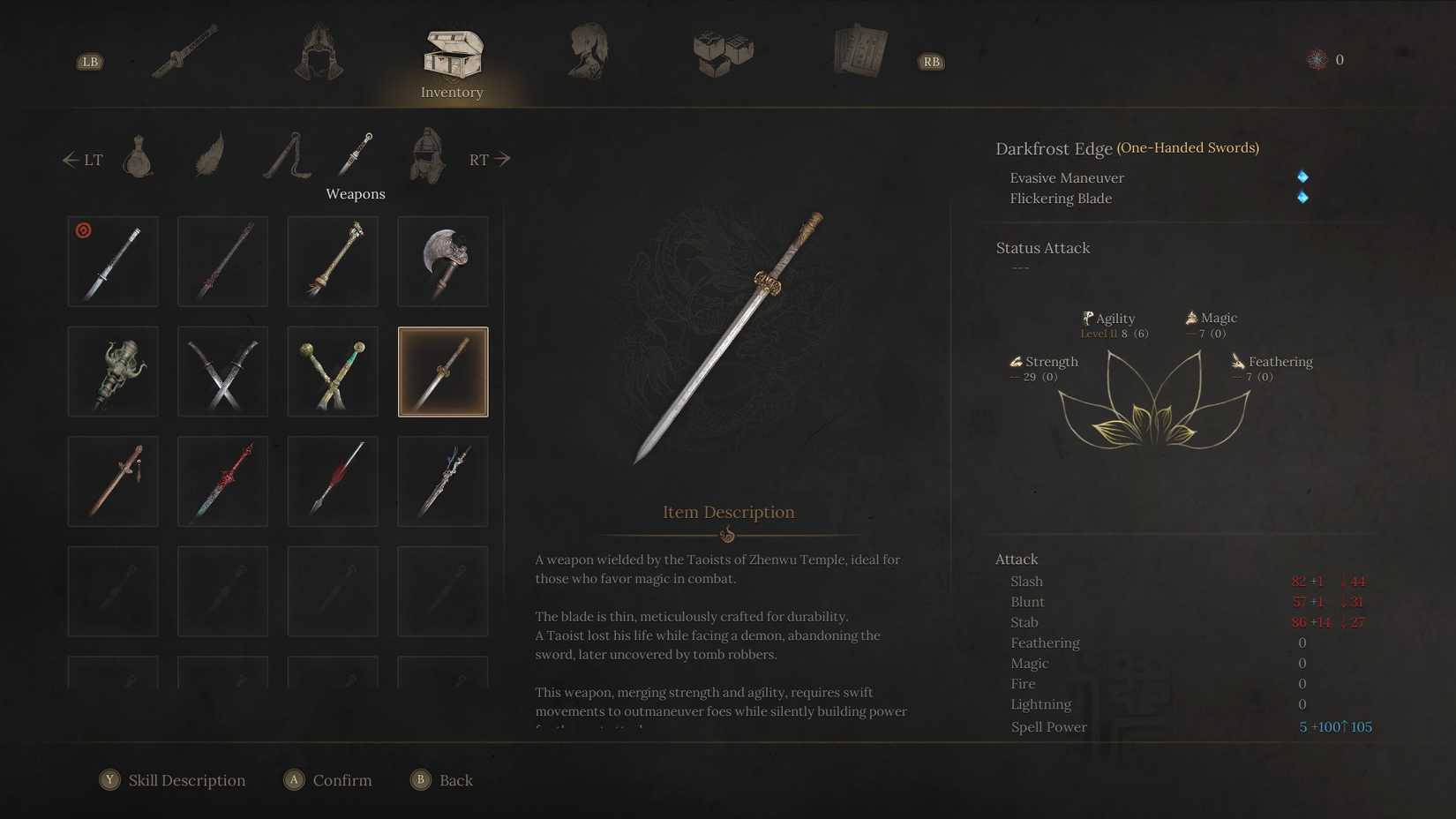 Wuchang Fallen Feathers Darkfrost Edge description