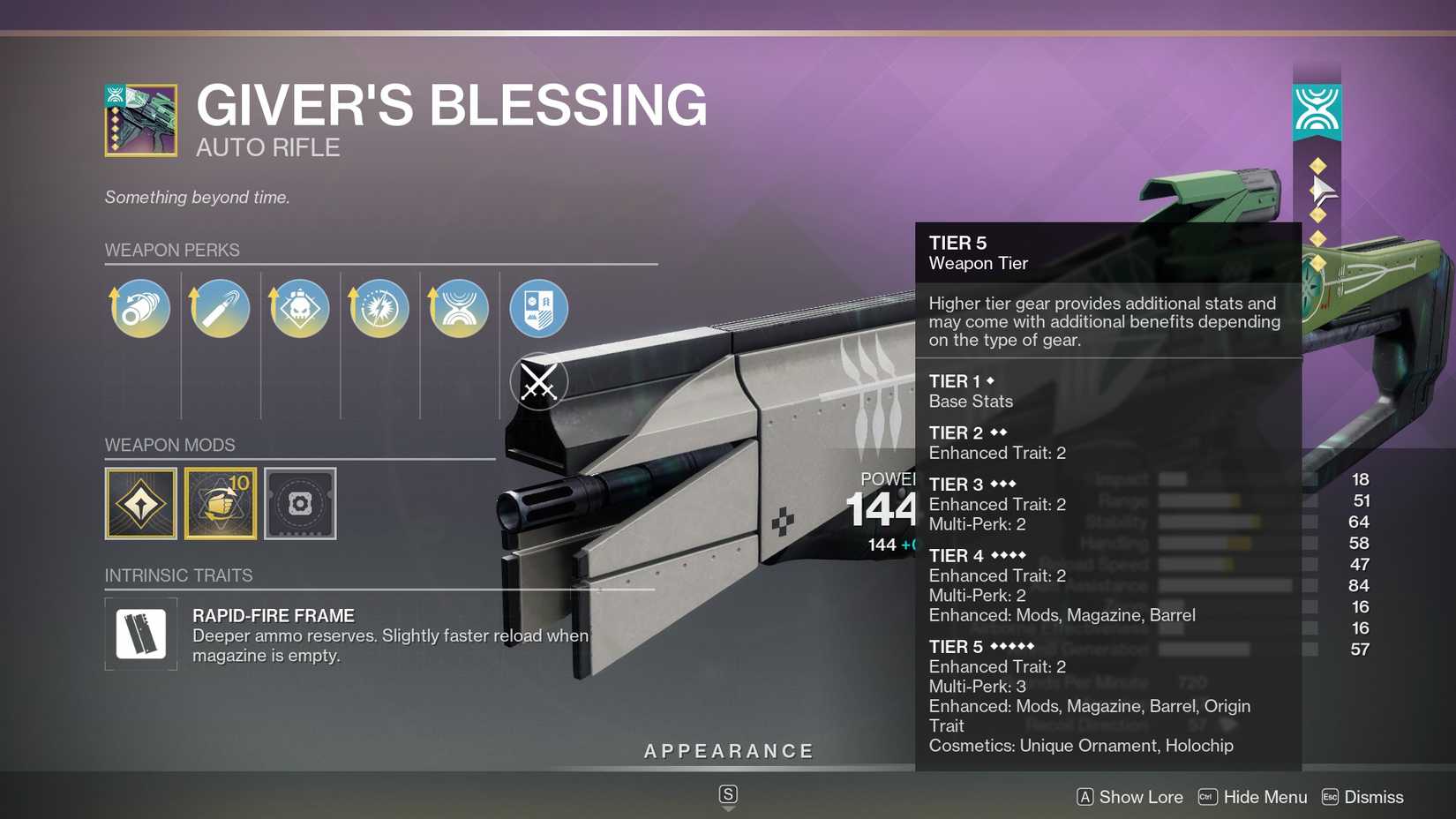 Destiny 2 Tier 5 Giver's Blessing