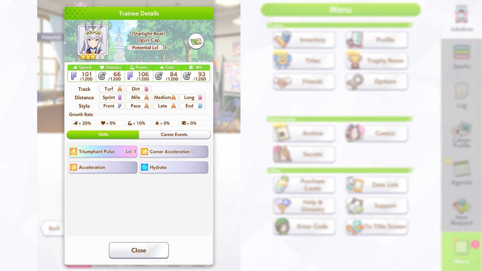 Umamusume Oguri Cap Skills