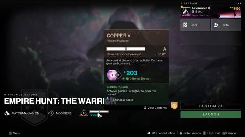 D2 Fireteam Ops reward Powerful Gear