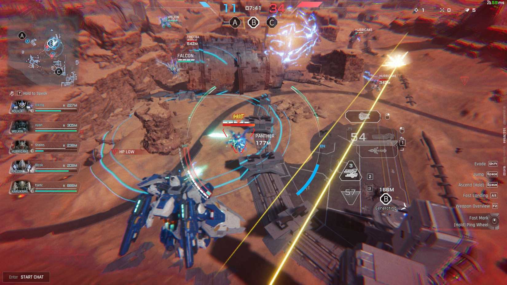 Mecha BREAK Alysnes in combat