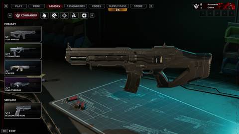 KF3 Armory Weapon Selection