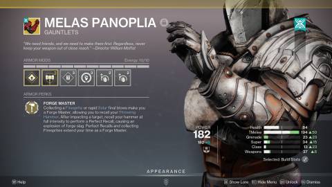 Destiny 2 Menas Panoplia Exotic Armor