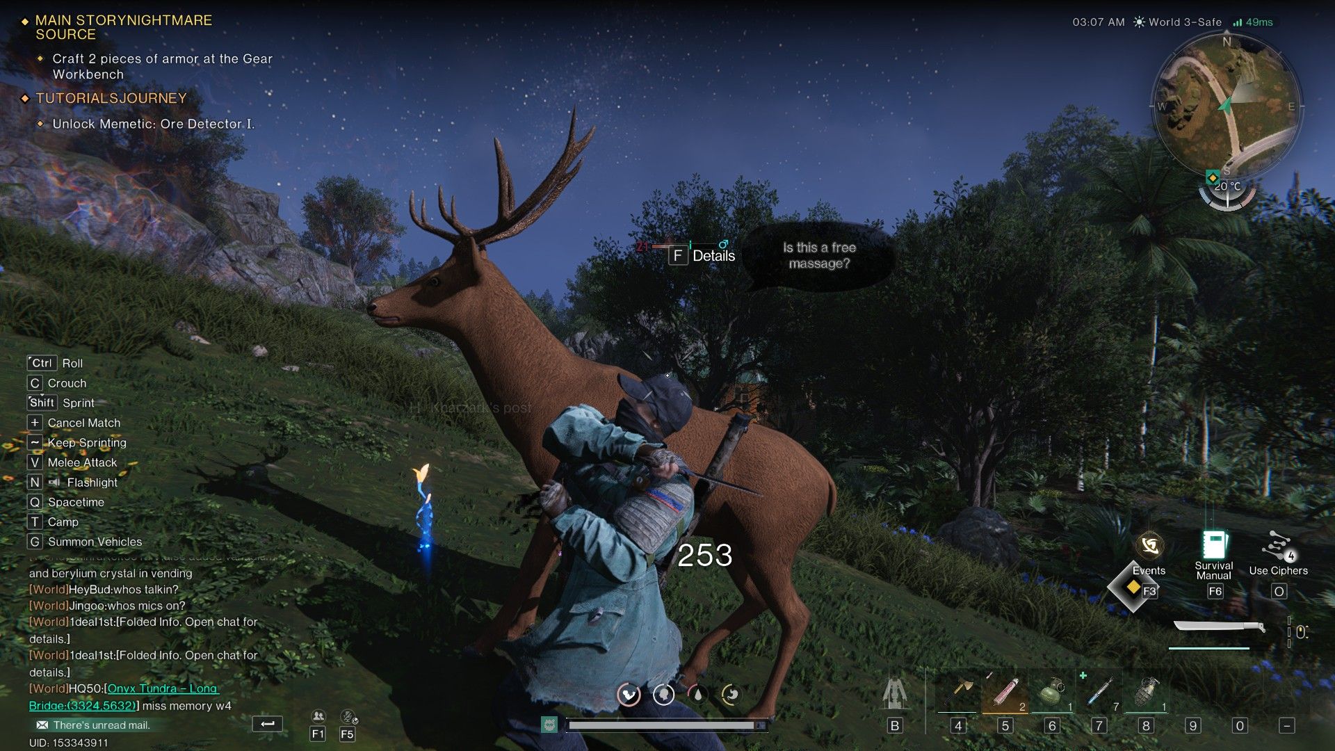Once man attacked a deer