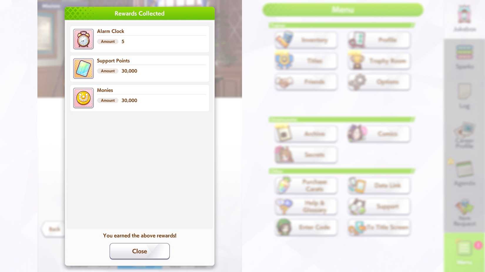 Alarm Clock reward from an Umamusume Pretty Derby event