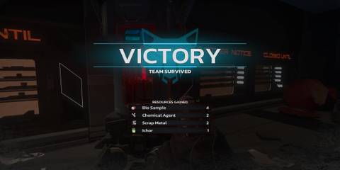 The Player Winning a Round & Getting Scrap Metal 