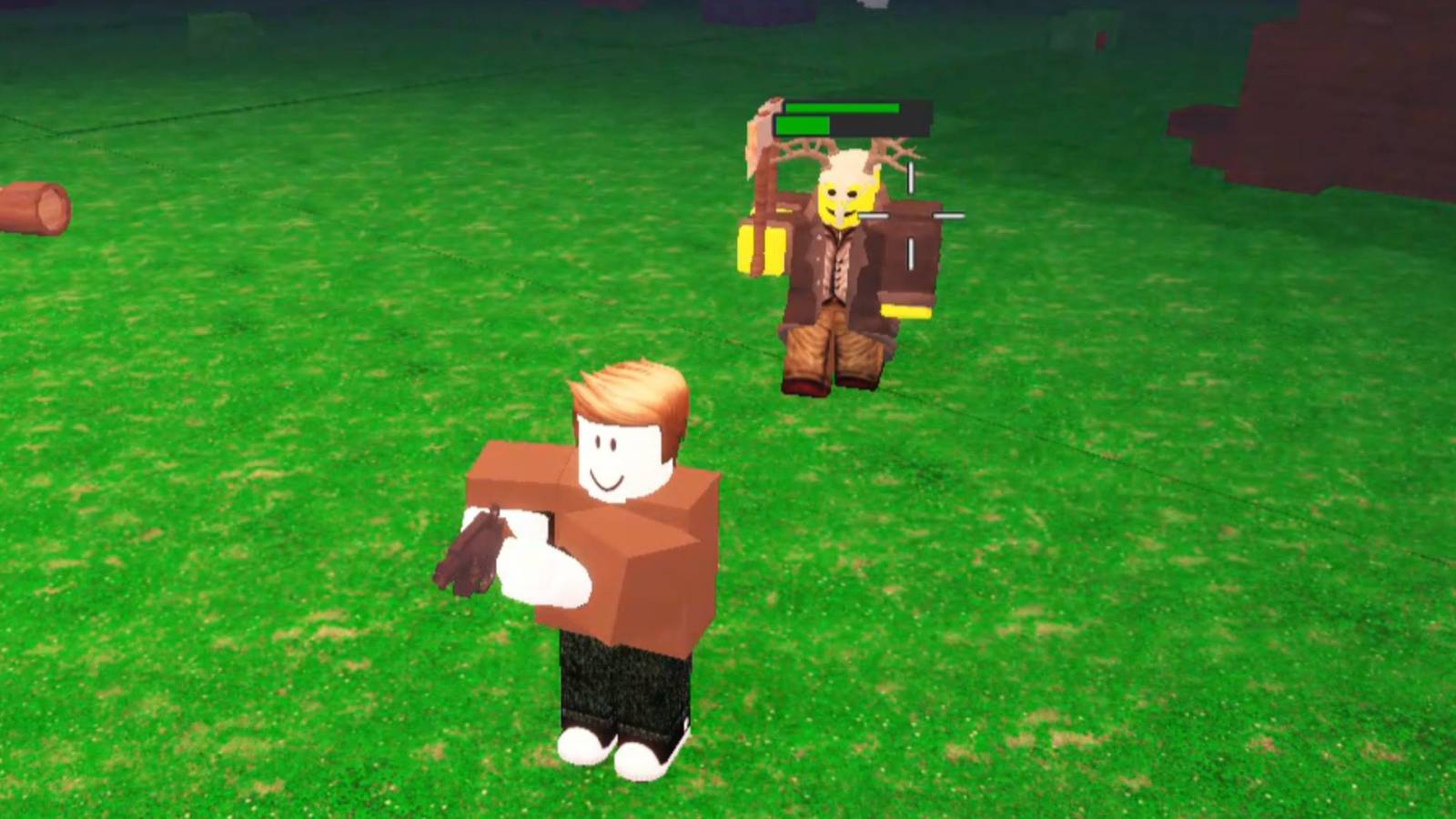 99 Nights in the Forest player with a weapon