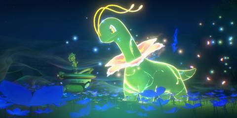 A cutscene featuring characters in New Pokemon Snap (Switch)