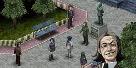 A cutscene featuring characters in Persona 2 Eternal Punishment