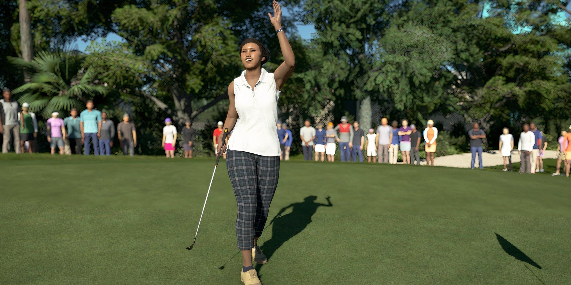 A female golfer in PGA TOUR 2K21