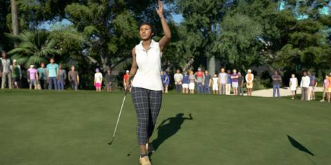 A female golfer in PGA TOUR 2K21