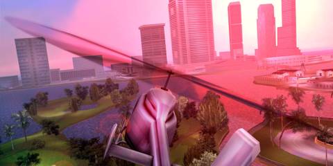 A full view of Vice City on a helicopter - Grand Theft Auto Vice City