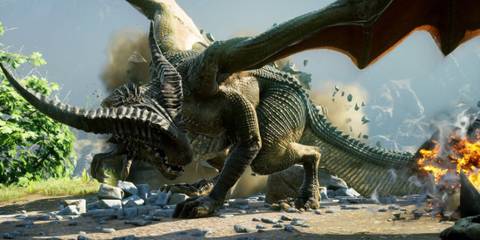 A giant dragon boss - Dragon Age Inquisition