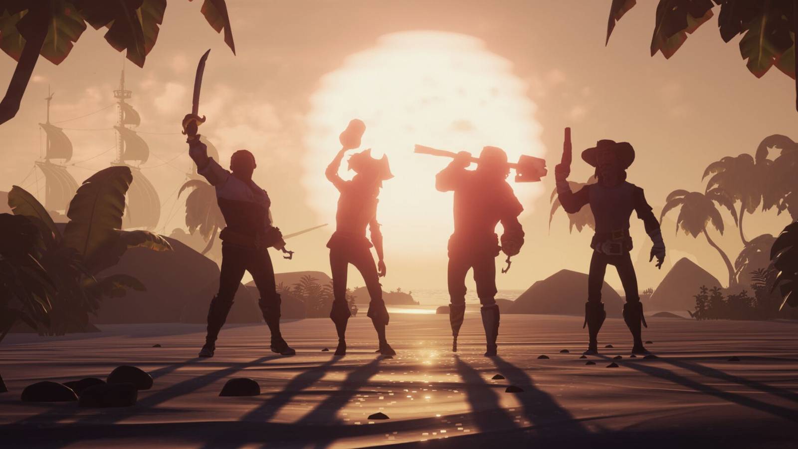 A group of pirates, ready to find some treasure - Sea Of Thieves