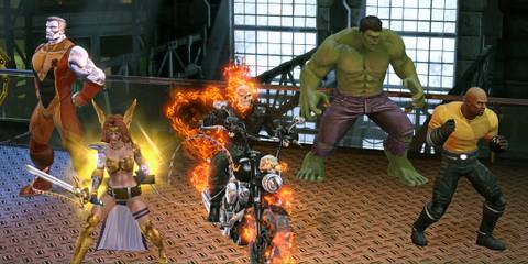 A grouping of Marvel heroes in Marvel Heroes