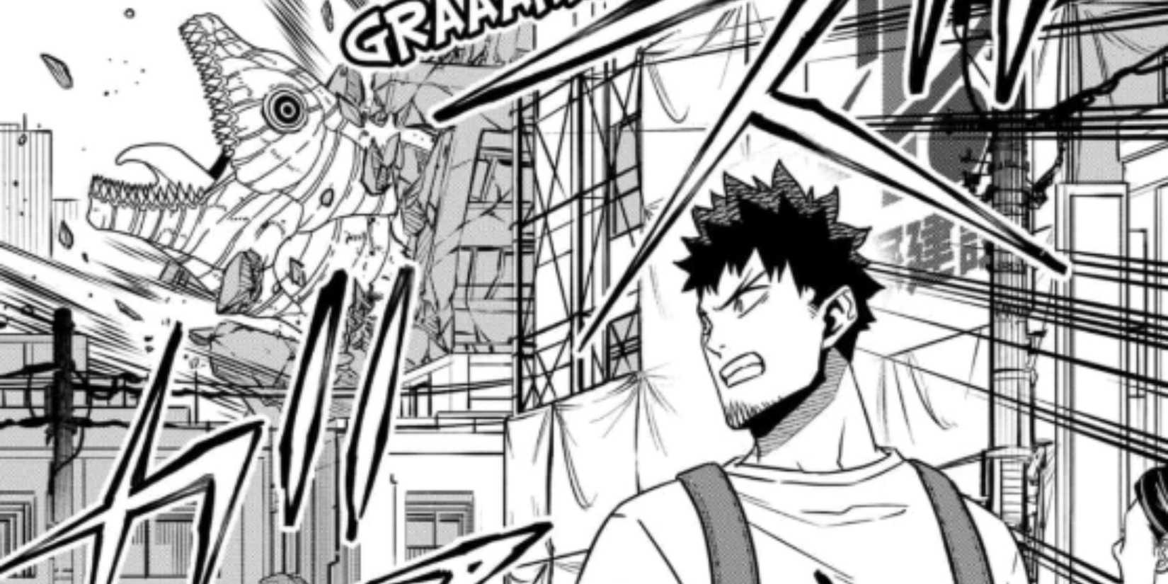 A Kaiju attacks the city while Kafka is shopping - Kaiju No. 8