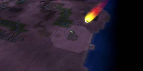 A meteor striking a town in Rogue State Revolution