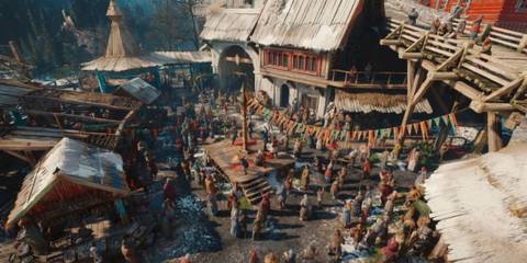 A town populated with NPCs - The Witcher 4