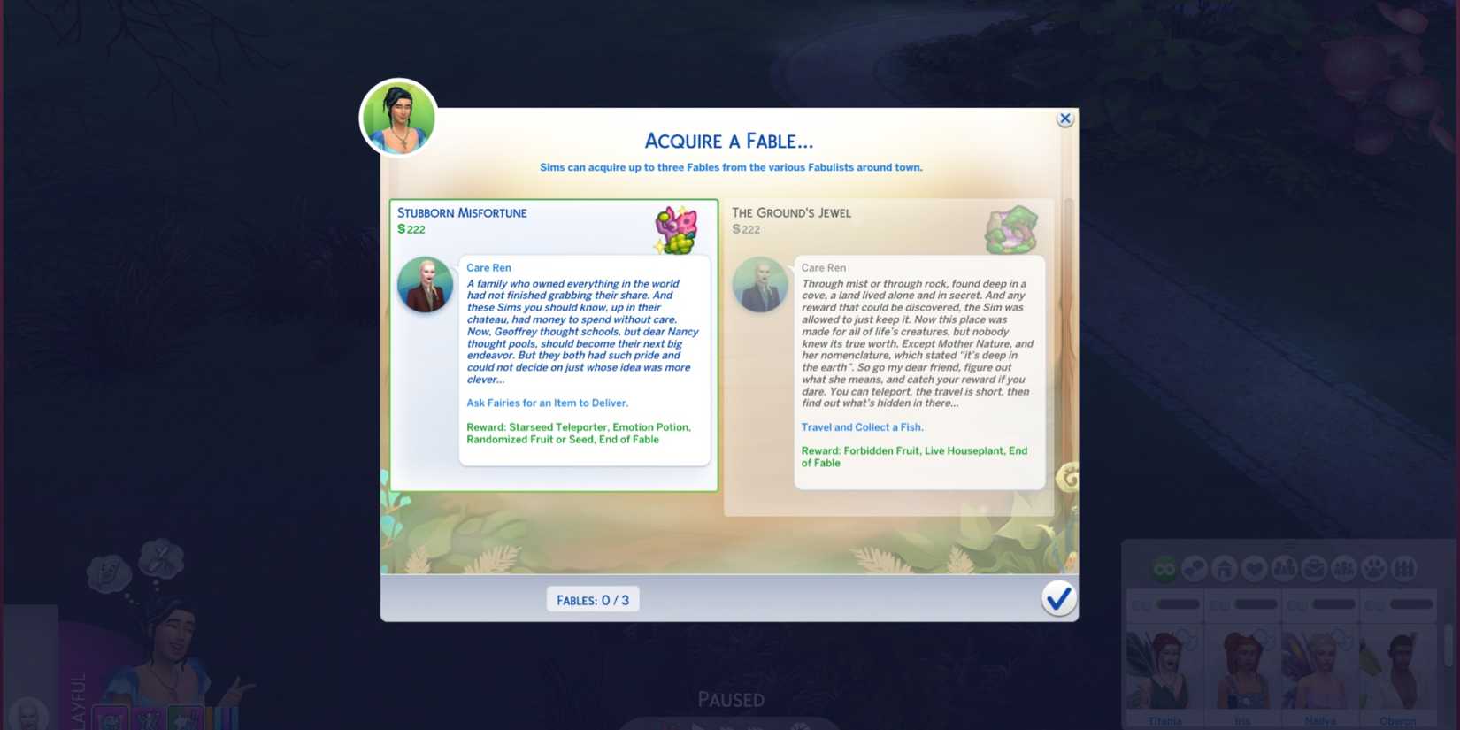 acquire a fable the sims 4