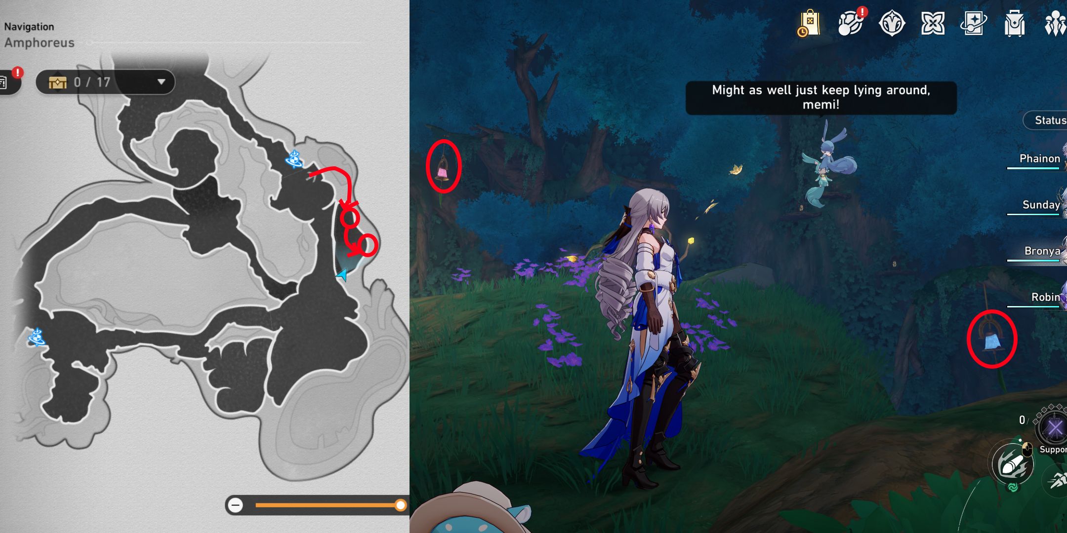 aedes elysiae wind chime location 13-14 in honkai star rail
