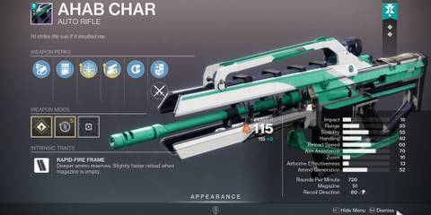 Ahab Char Destiny 2 Curated Rolls