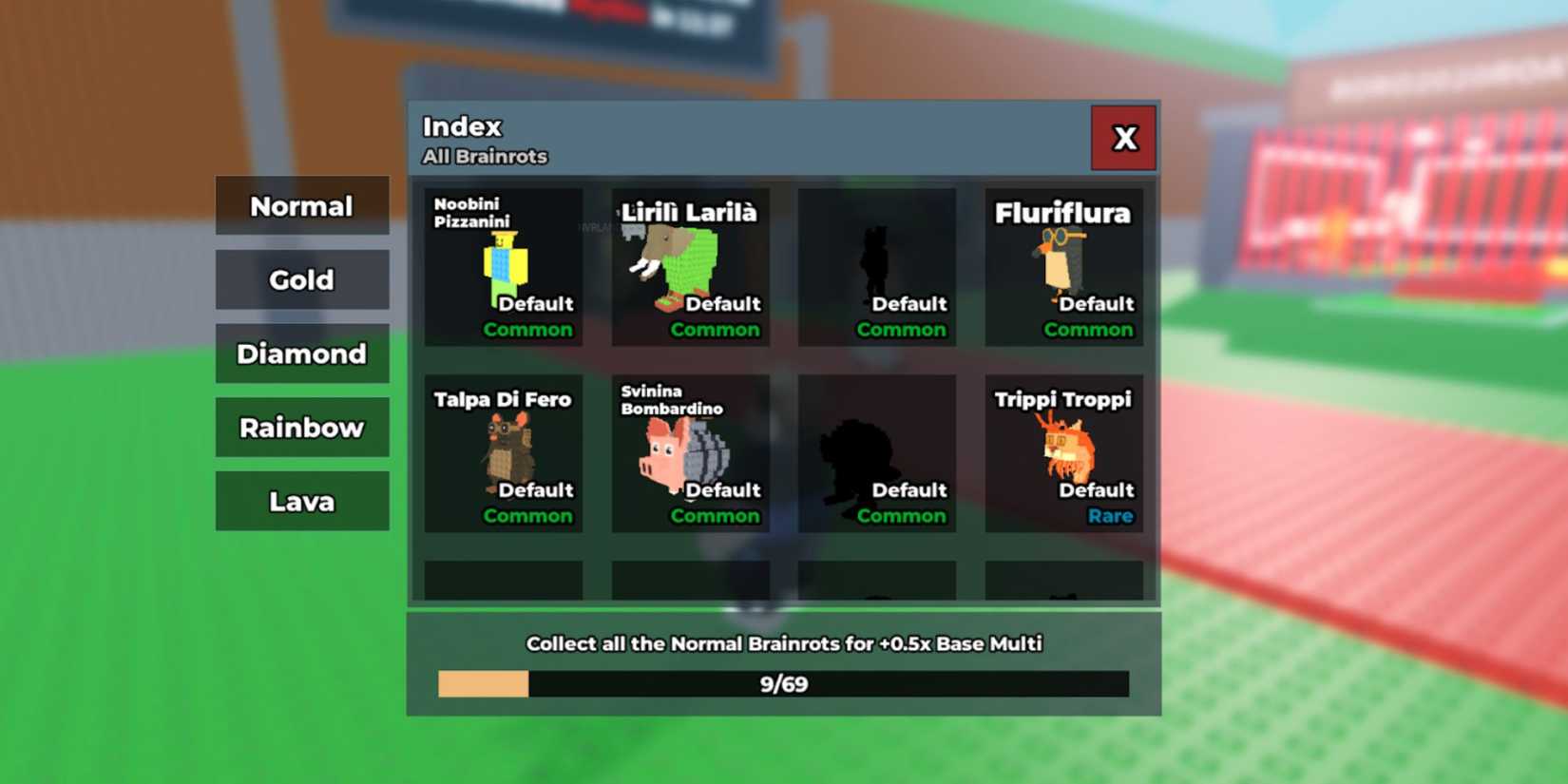 Steal a Brainrot index