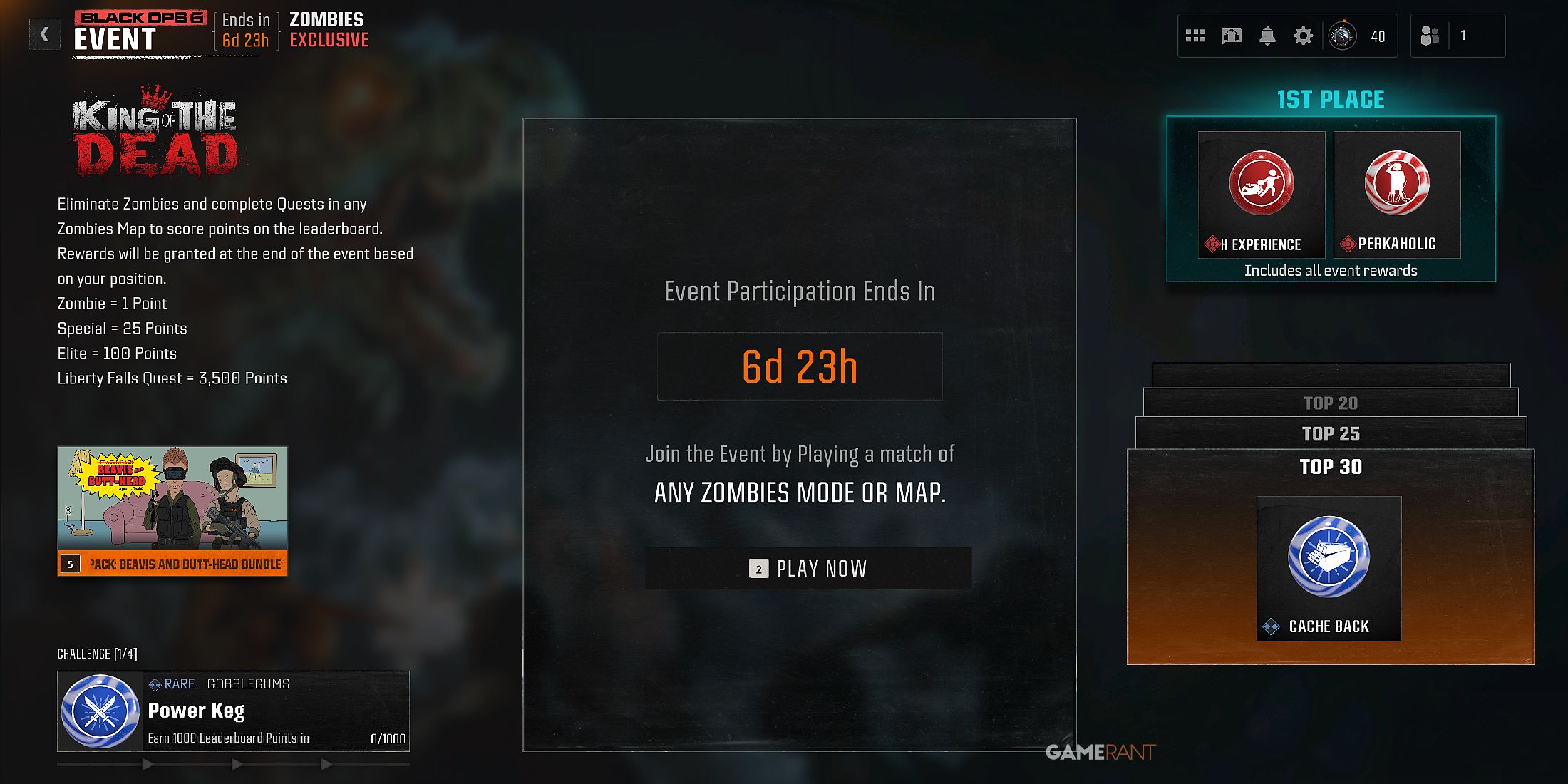 All King of the Dead Event Rewards in Black Ops 6 Zombies