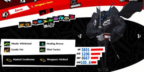All Morgana (Mona) Skills Persona 5 The Phantom X
