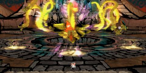 Amaterasu fighting Orochi - Okami