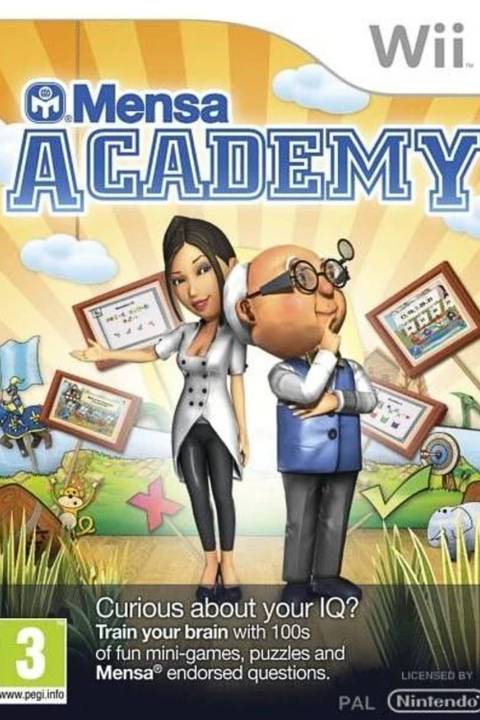 American Mensa Academy video game cover art tag