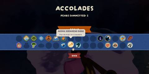 animal serenading badge peak