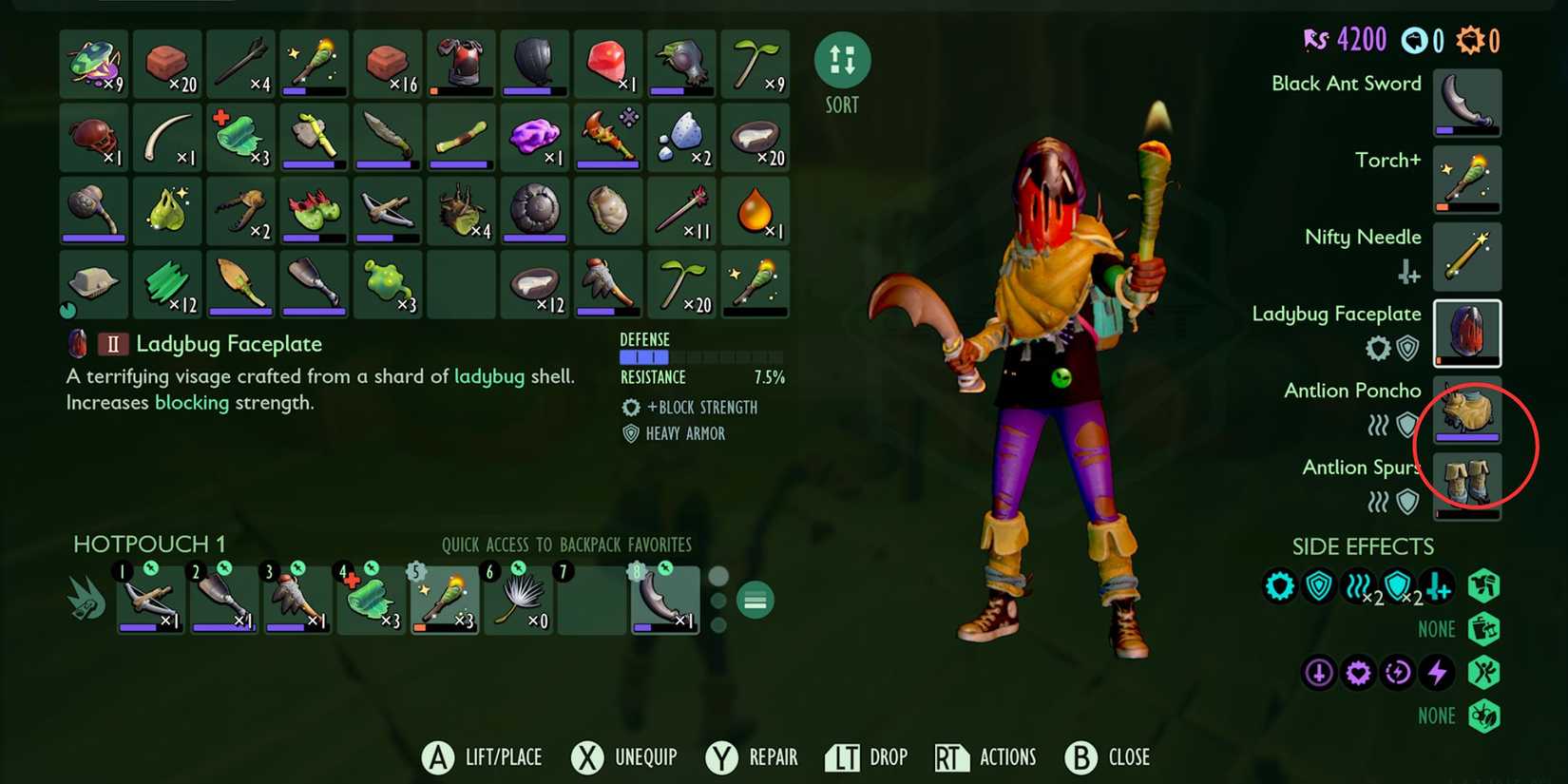 Antlion Armor in Grounded