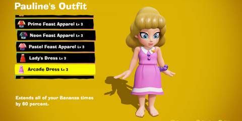 Arcade Dress costume in Donkey Kong Bananza