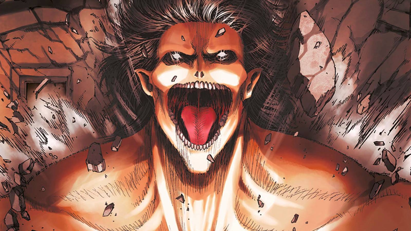 picture: eren as a titan in attack on titan.
