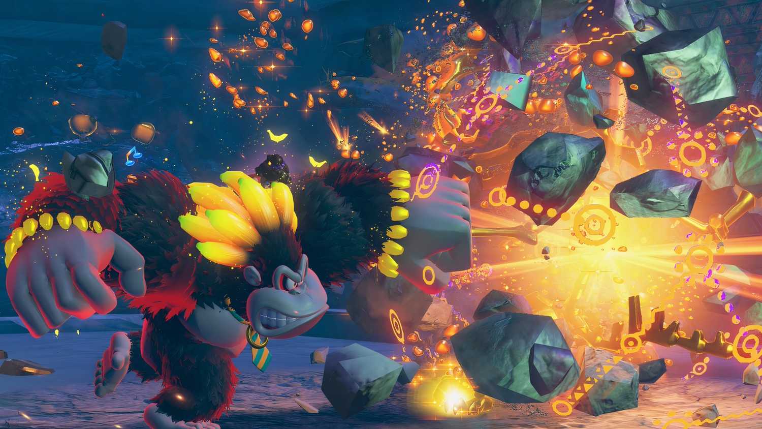 Attacking enemies as Kong Bananza in Donkey Kong Bananza