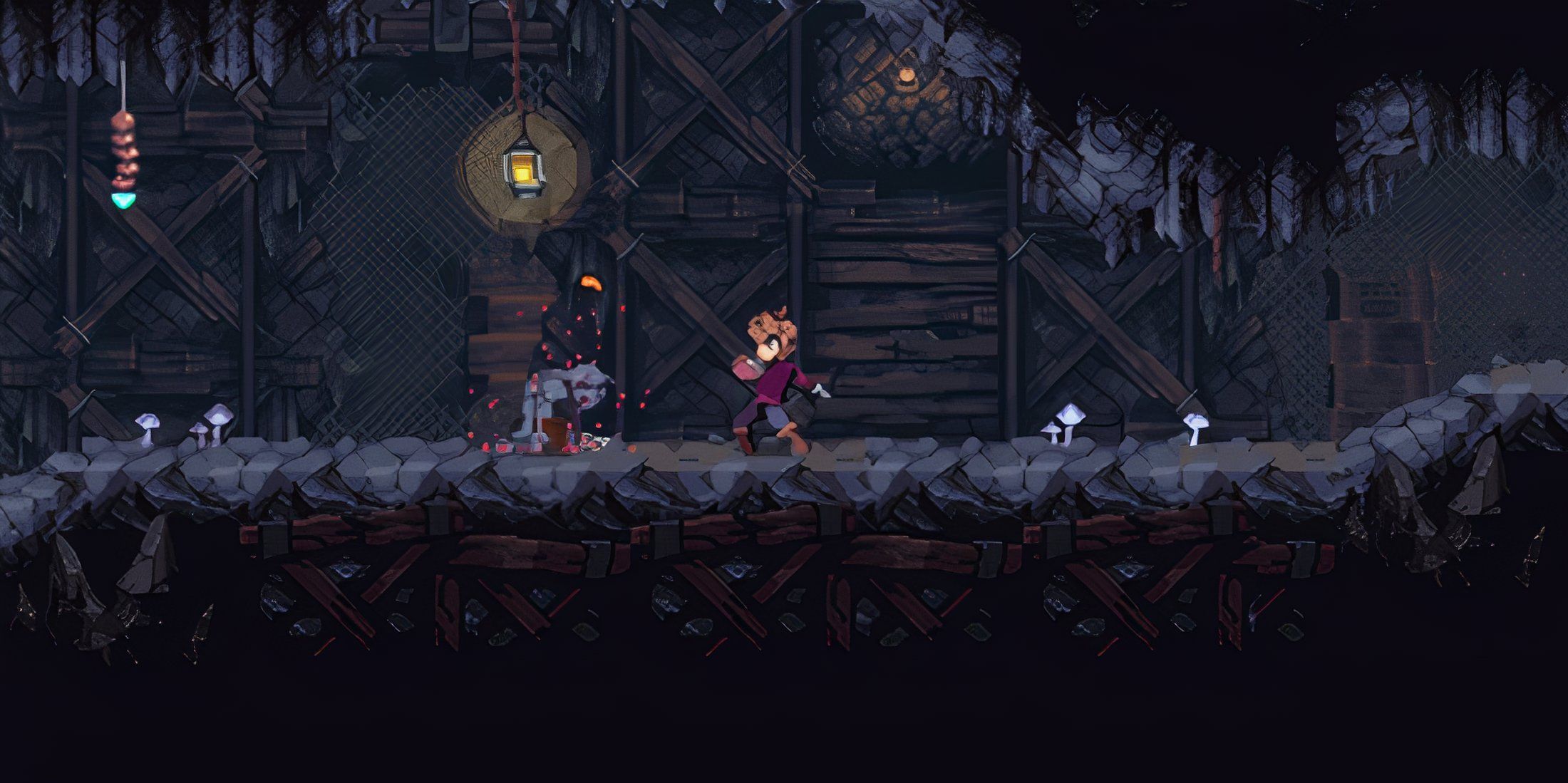 Attacking enemies in Chasm