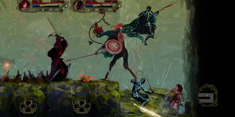 Attacking enemies in co-op in Abyss Odyssey