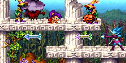 Attacking enemies in Shantae Risky's Revenge