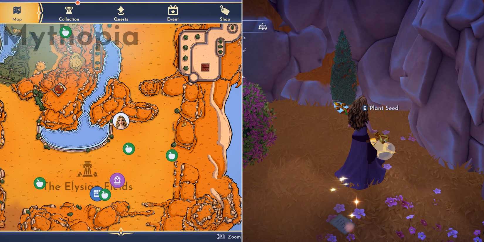 aurora diary page by some water in elysian field in ddv disney dreamlight valley