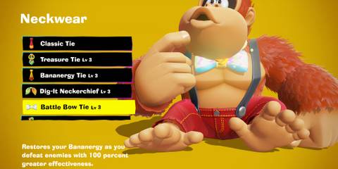 Battle Bow Tie costume piece in Donkey Kong Bananza